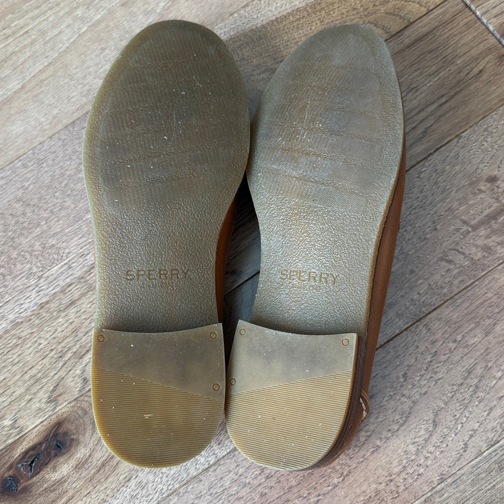 Sperry buttery soft leather Seaport loafers 8.5 tan flats - Picture 8 of 8